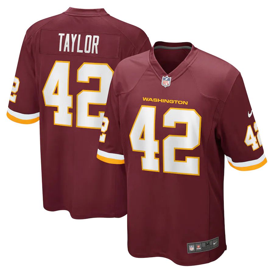 Men Washington Redskins #42 Charley Taylor Nike Burgundy Retired Player NFL Jersey